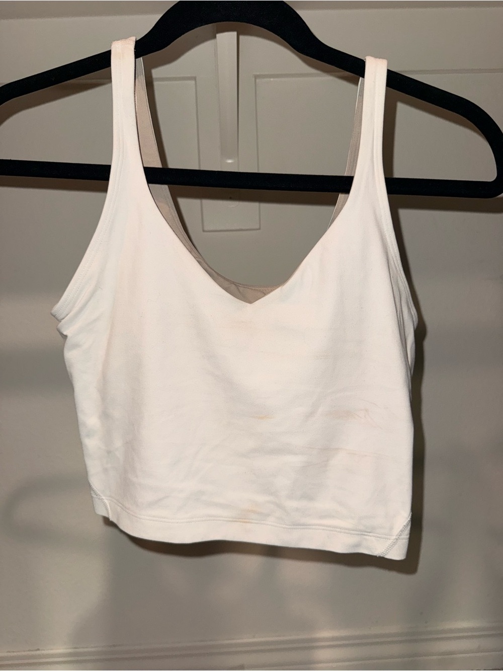 lululemon athletica Cream V-Neck Cropped Tank